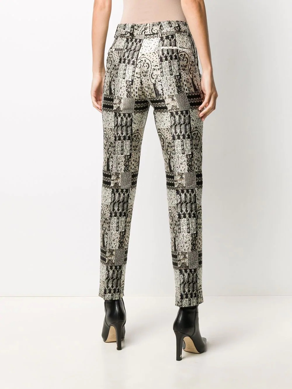 paisley-print tailored trousers  - 4