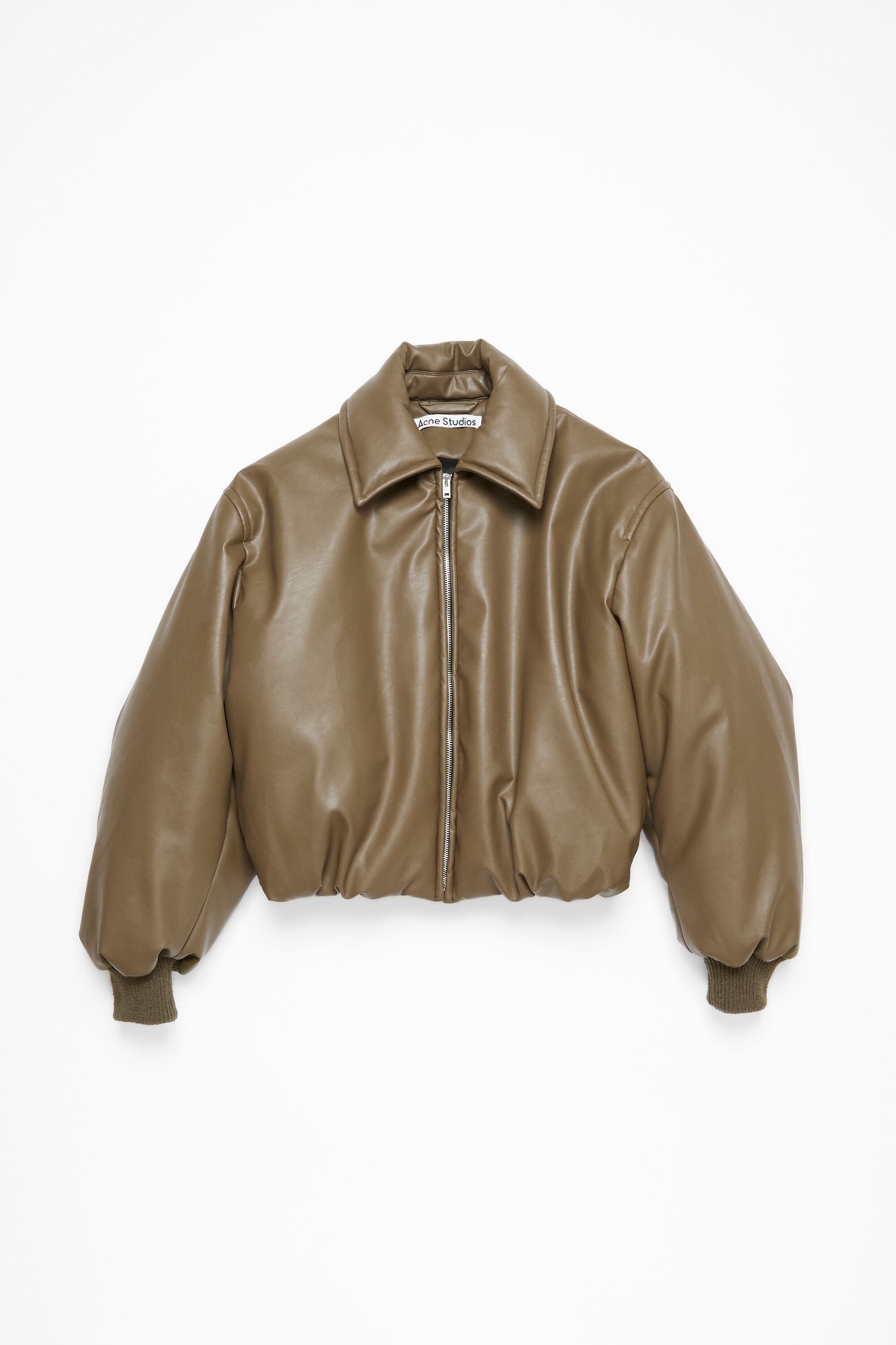 Coated bomber jacket - Khaki green - 8