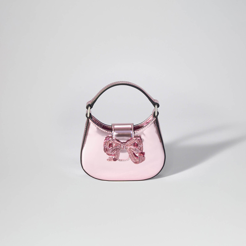 Pink Crescent Bow Micro Bag 1