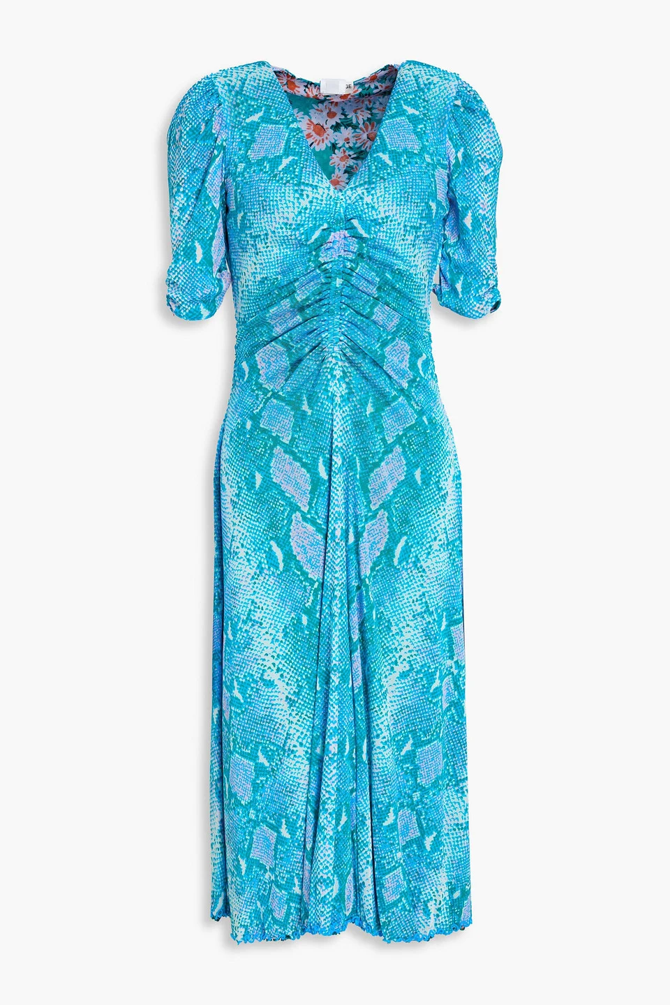 Koren reversible printed stretch-mesh dress - 1