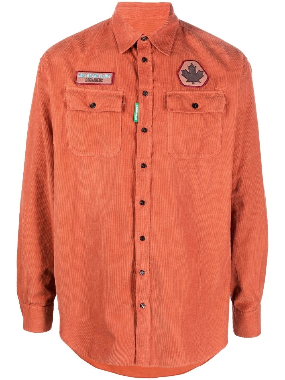 logo-patch long-sleeve shirt - 1