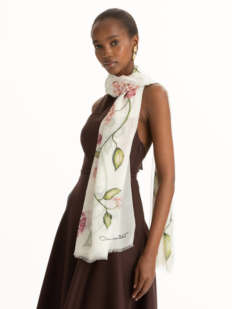 PORCELAIN FLOWER MODAL CASHMERE SCARF 3