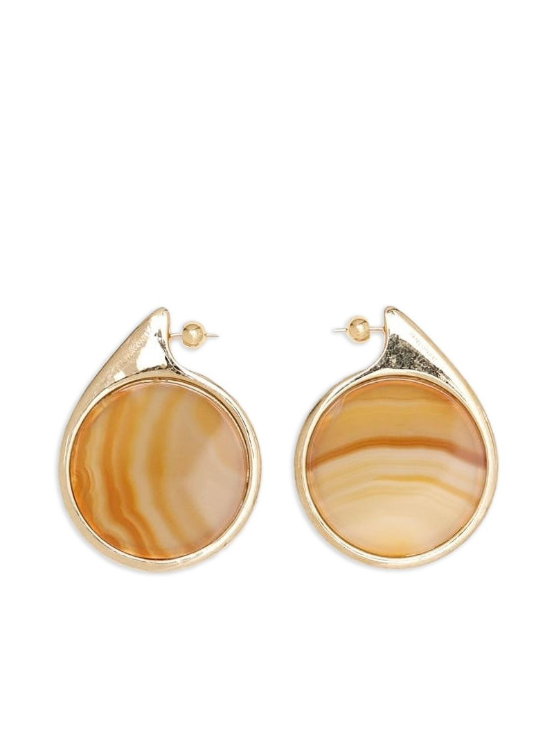 agate gold-tone earrings 1