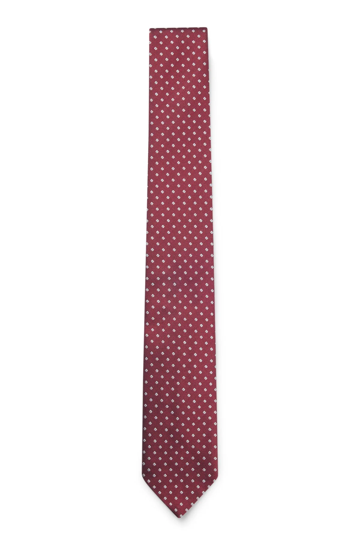 SILK-BLEND TIE WITH MICRO PATTERN - 1