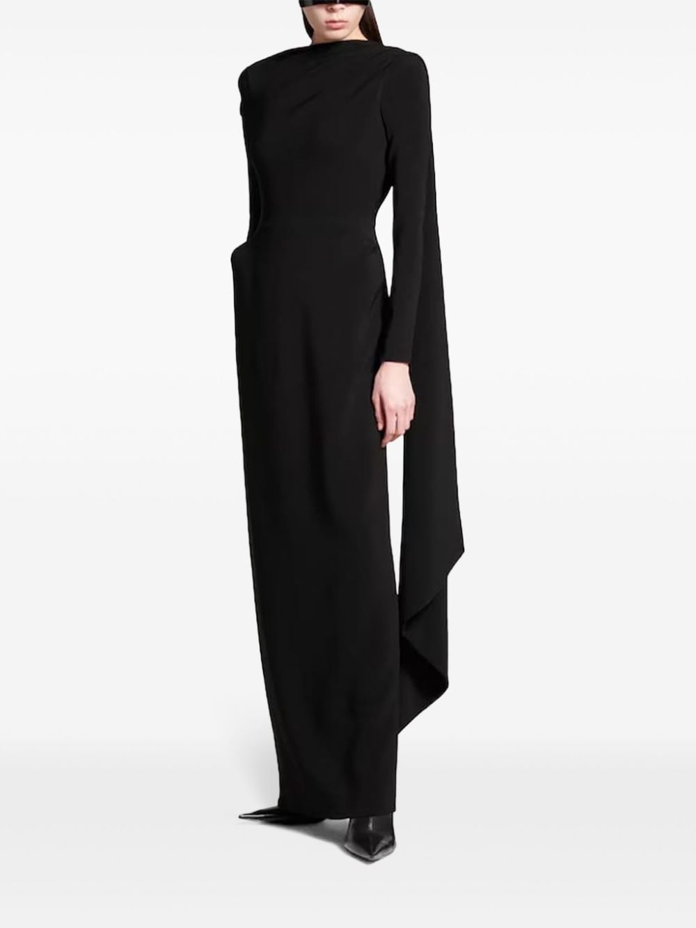cape-design gown - 2