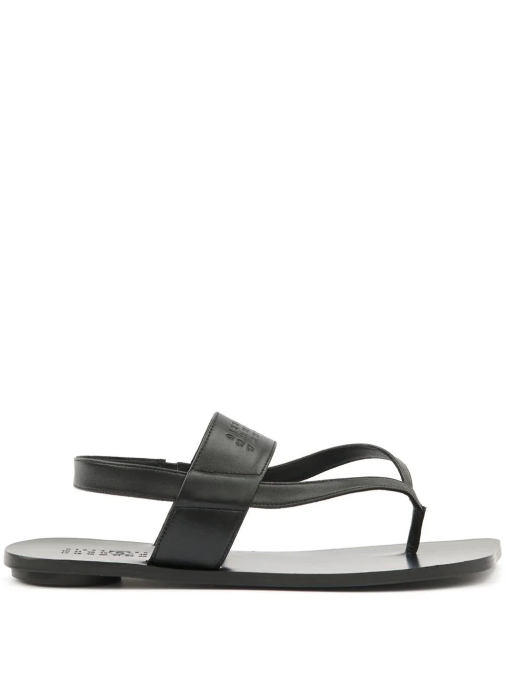 logo-debossed leather sandals - 1
