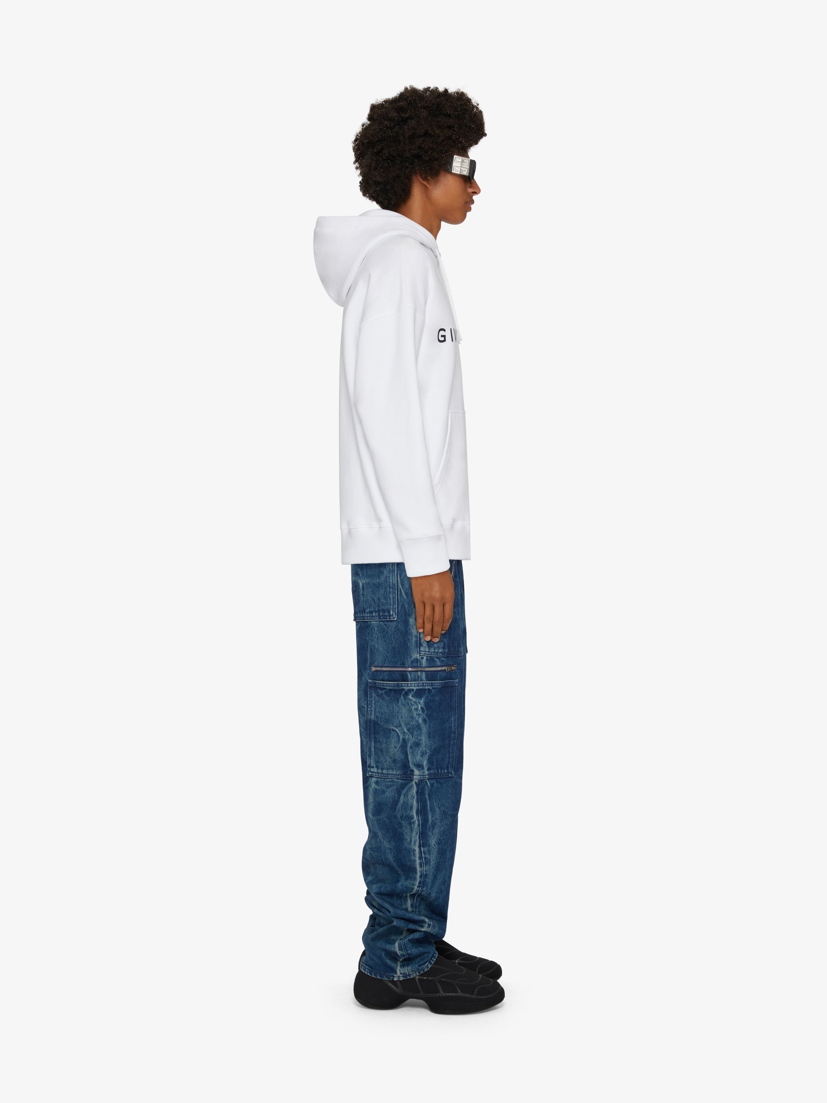 GIVENCHY ARCHETYPE SLIM FIT HOODIE IN FLEECE - 3
