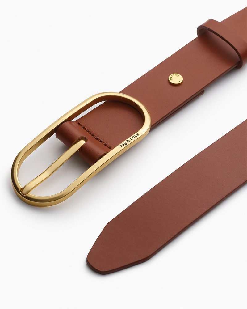 Rounded Rebound Leather Belt 3