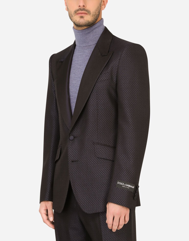 Silk jacquard Sicilia-fit tuxedo jacket - 4