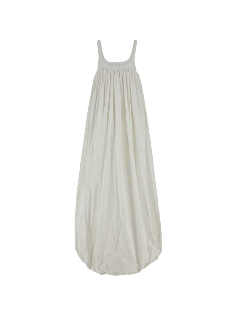gathered balloon-hem dress 1