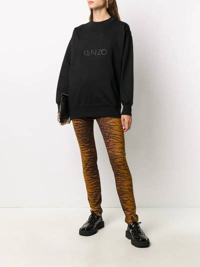 KENZO embroidered logo crew neck sweatshirt outlook