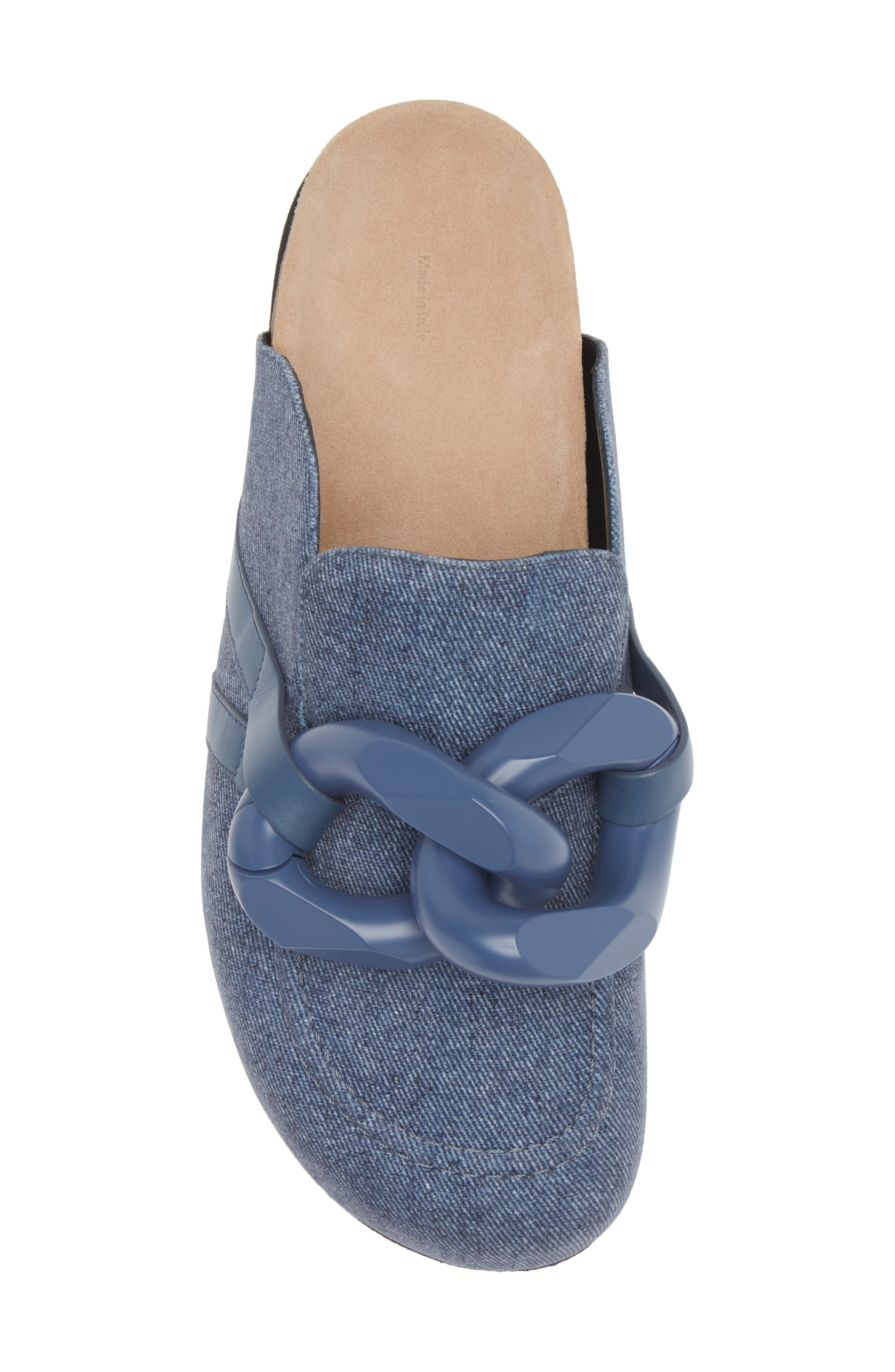 JW Anderson Chain Link Denim Loafer Mule in Denim Chain Dark Blue at Nordstrom - 5