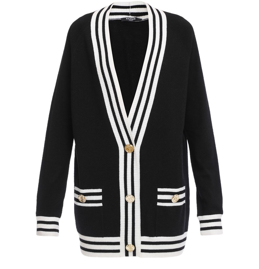 Balmain logo cardigan - 1