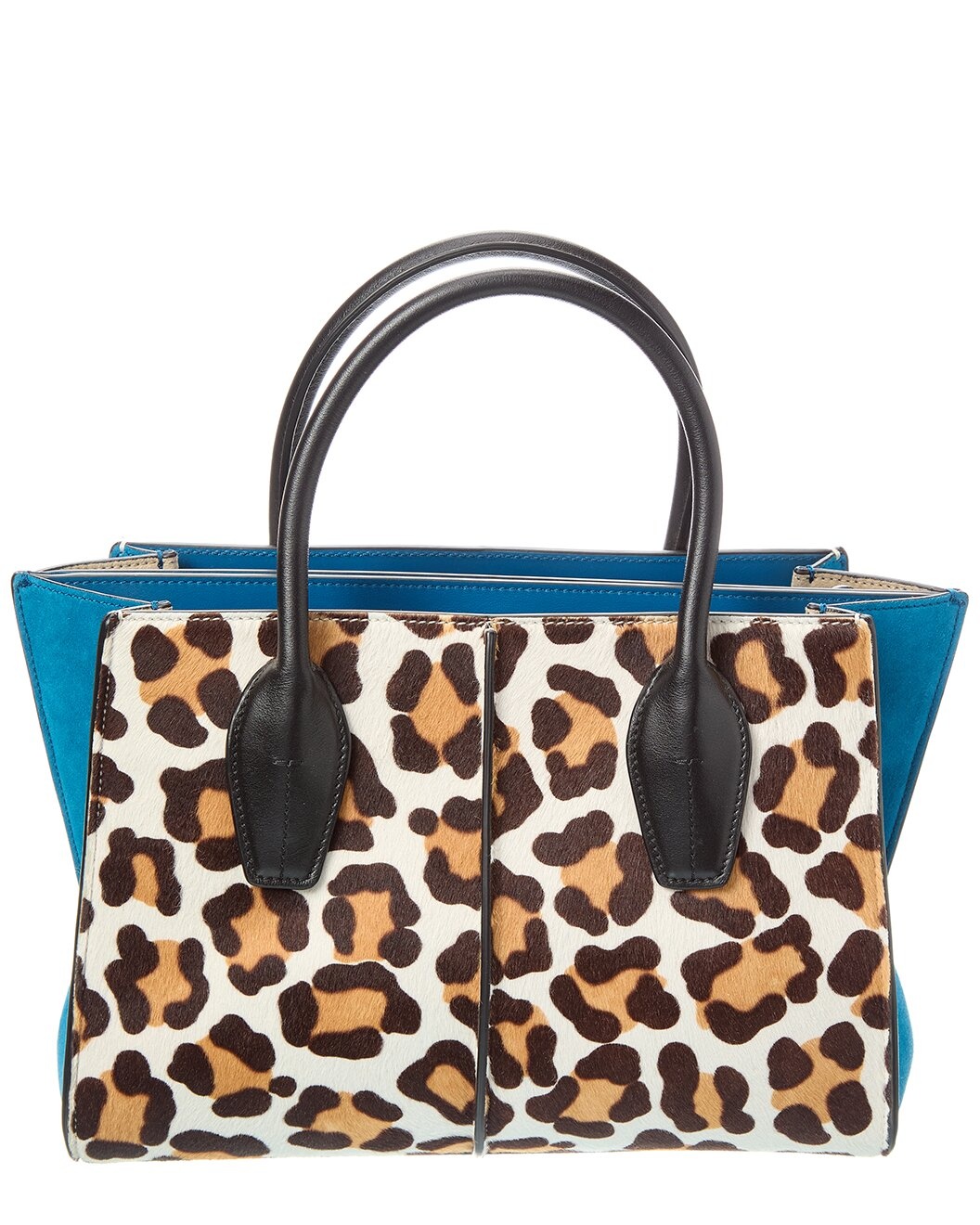 TOD’s Logo Haircalf & Suede Tote - 2