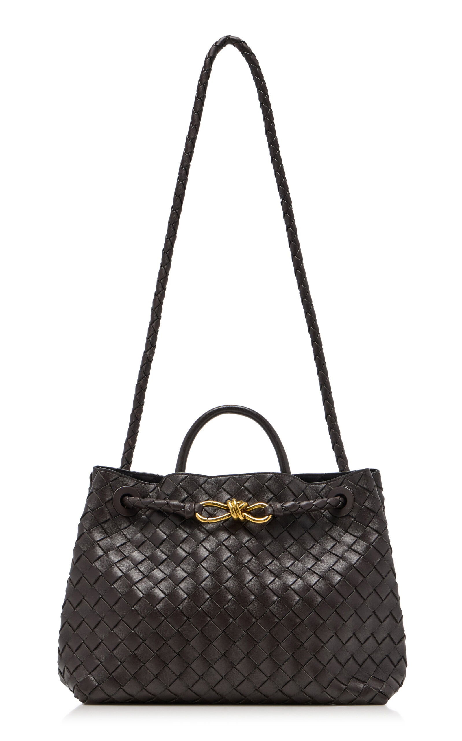 Andiamo Intrecciato Leather Bag brown - 3