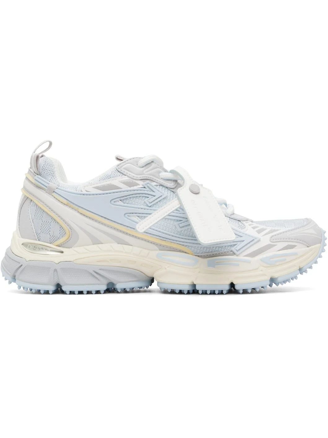 Blue & White 'Be Right Back' Sneakers - 1