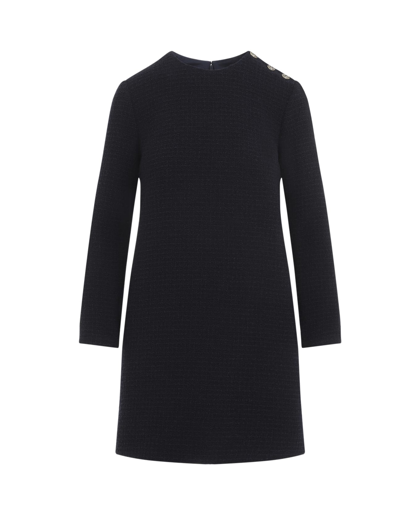 Dark Blue Bouclã© Dress - 2