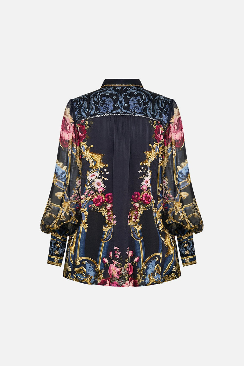 BUTTON THROUGH BLOUSON SLEEVE BLOUSE 6