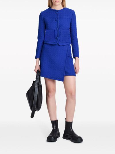 Proenza Schouler tweed wrap miniskirt outlook