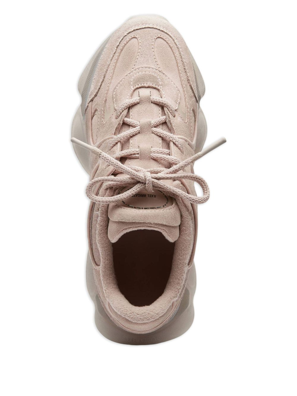 suede panelled lace-up sneakers - 4
