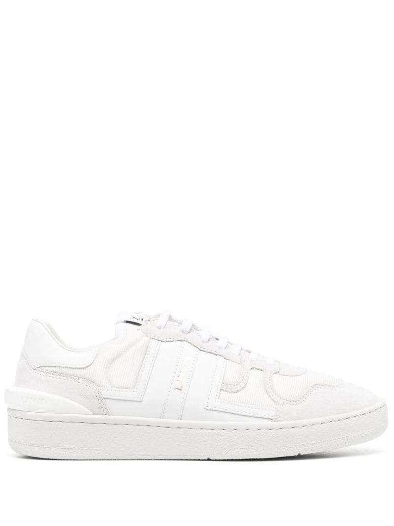 panelled lace-up sneakers - 1