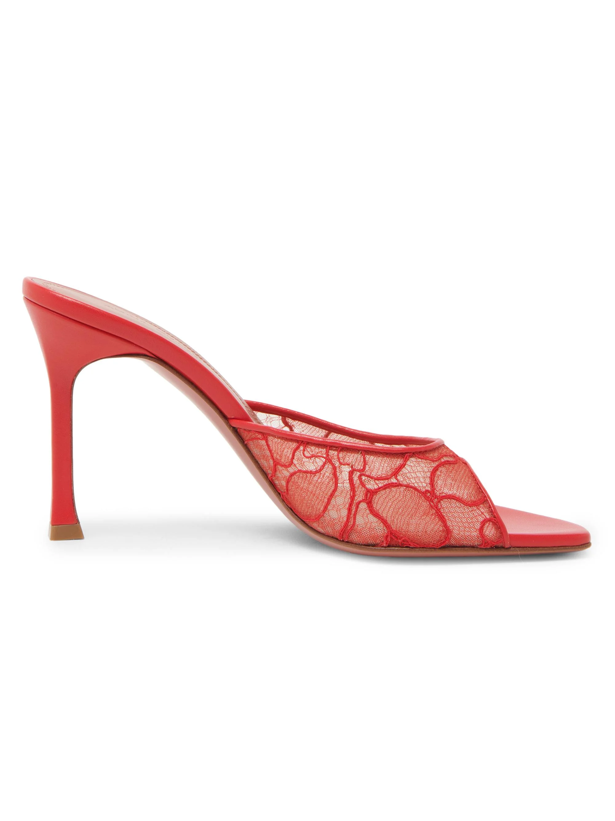 Women's Alexa 95MM Lace Mules - Red Lace - 1