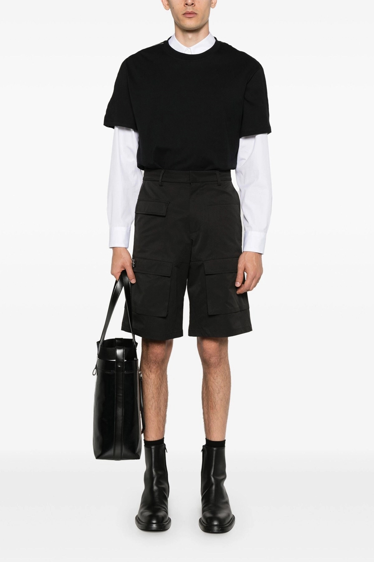 Contrast band t-shirt - 2