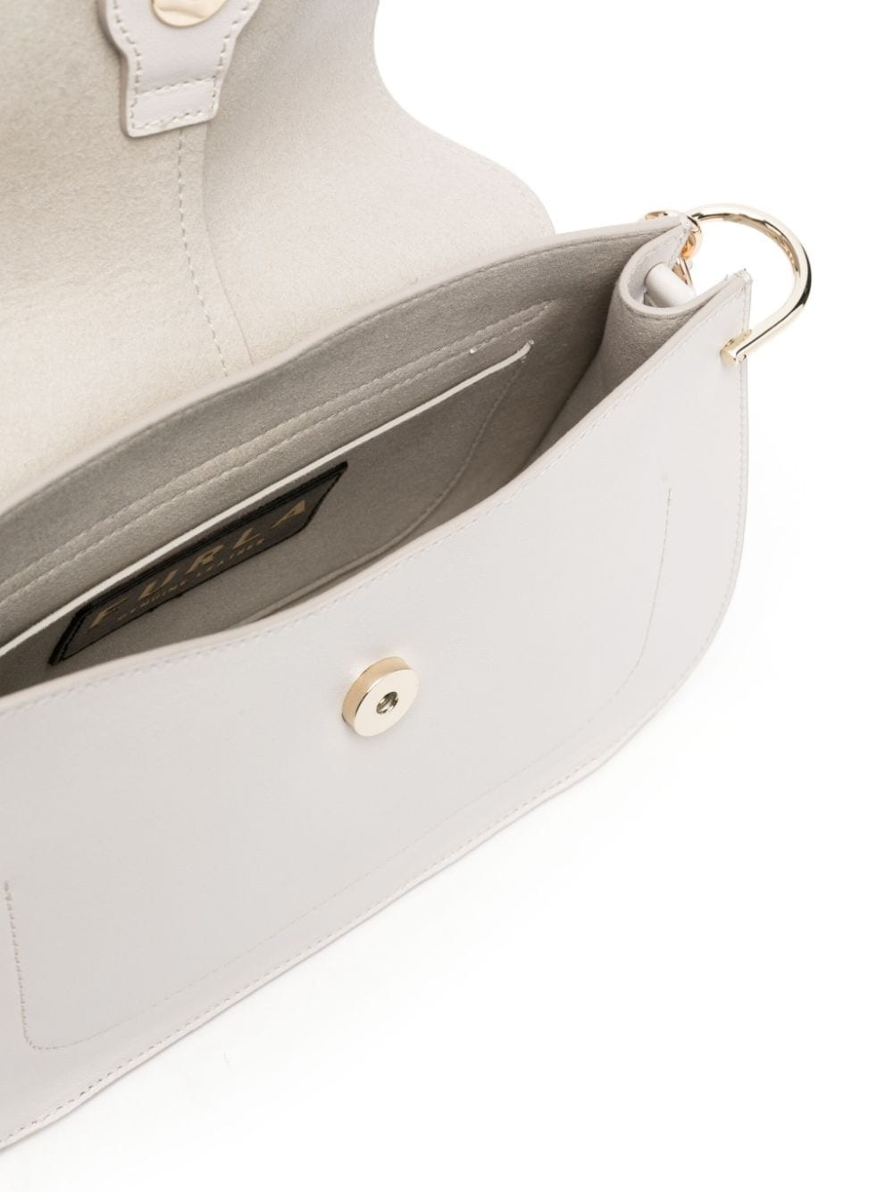 logo-buckle leather shoulder bag - 5