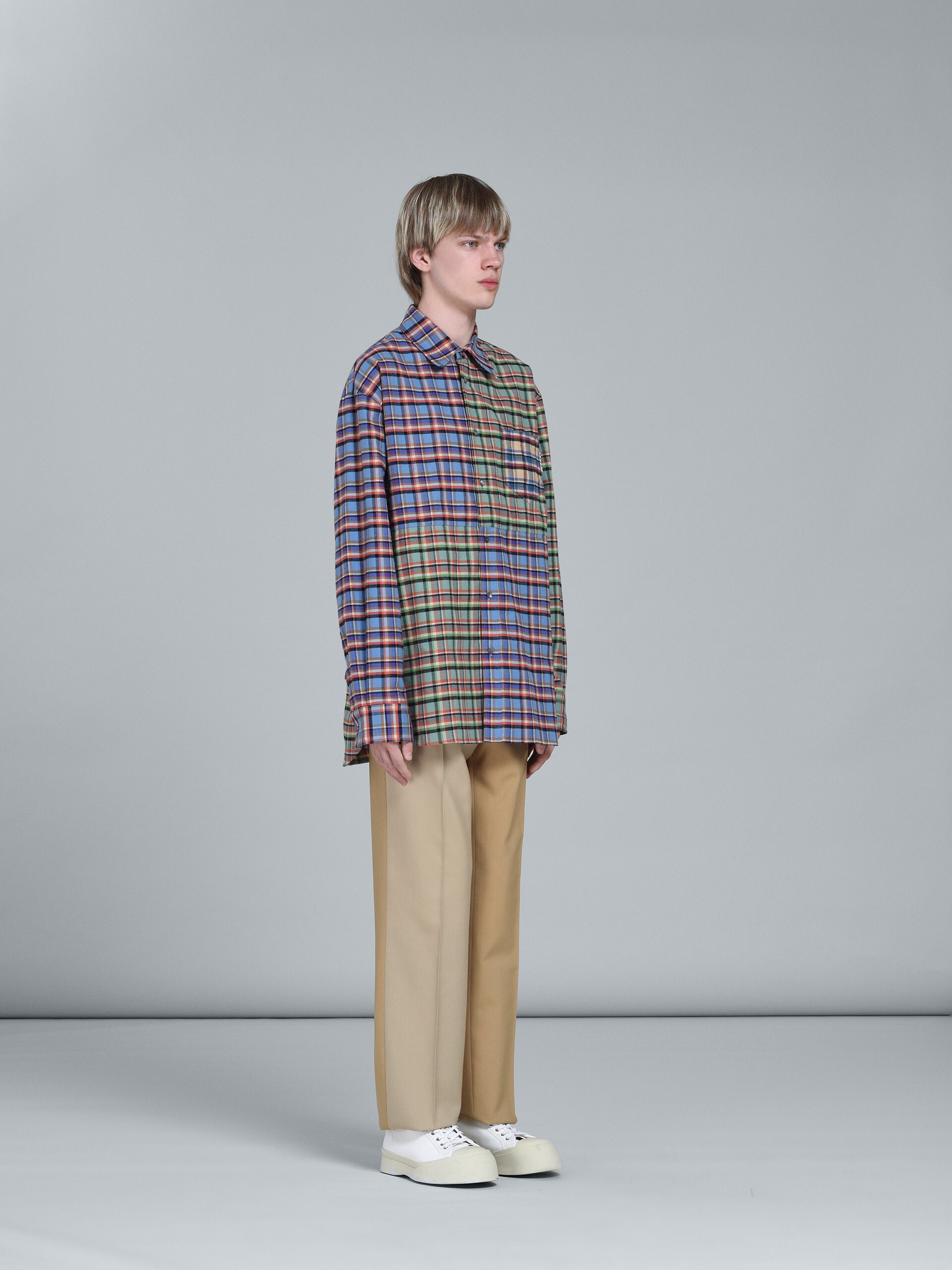CHECK COTTON FLANNEL SHIRT - 5
