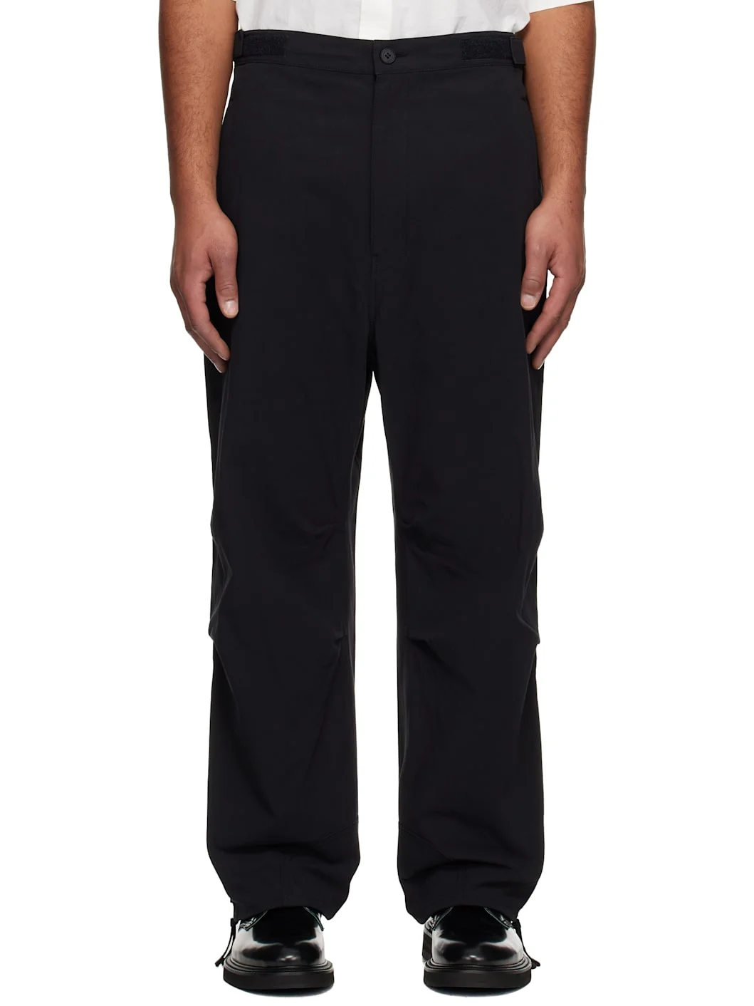 Black Cotton Twill Trousers - 1