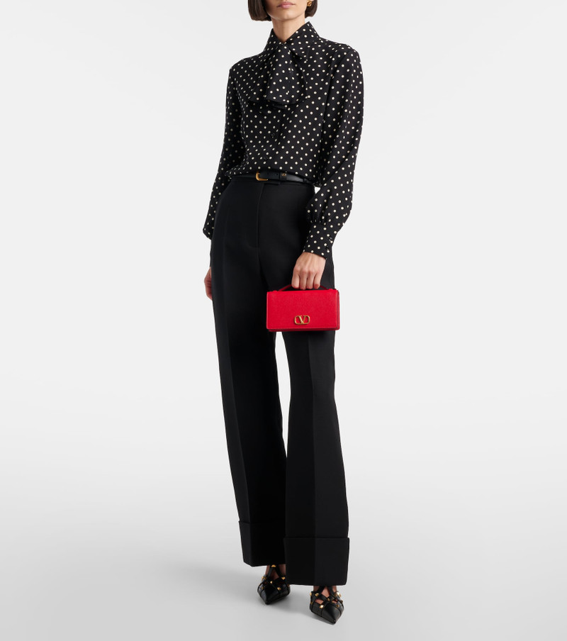 Valentino VLogo Mini leather wallet on chain outlook