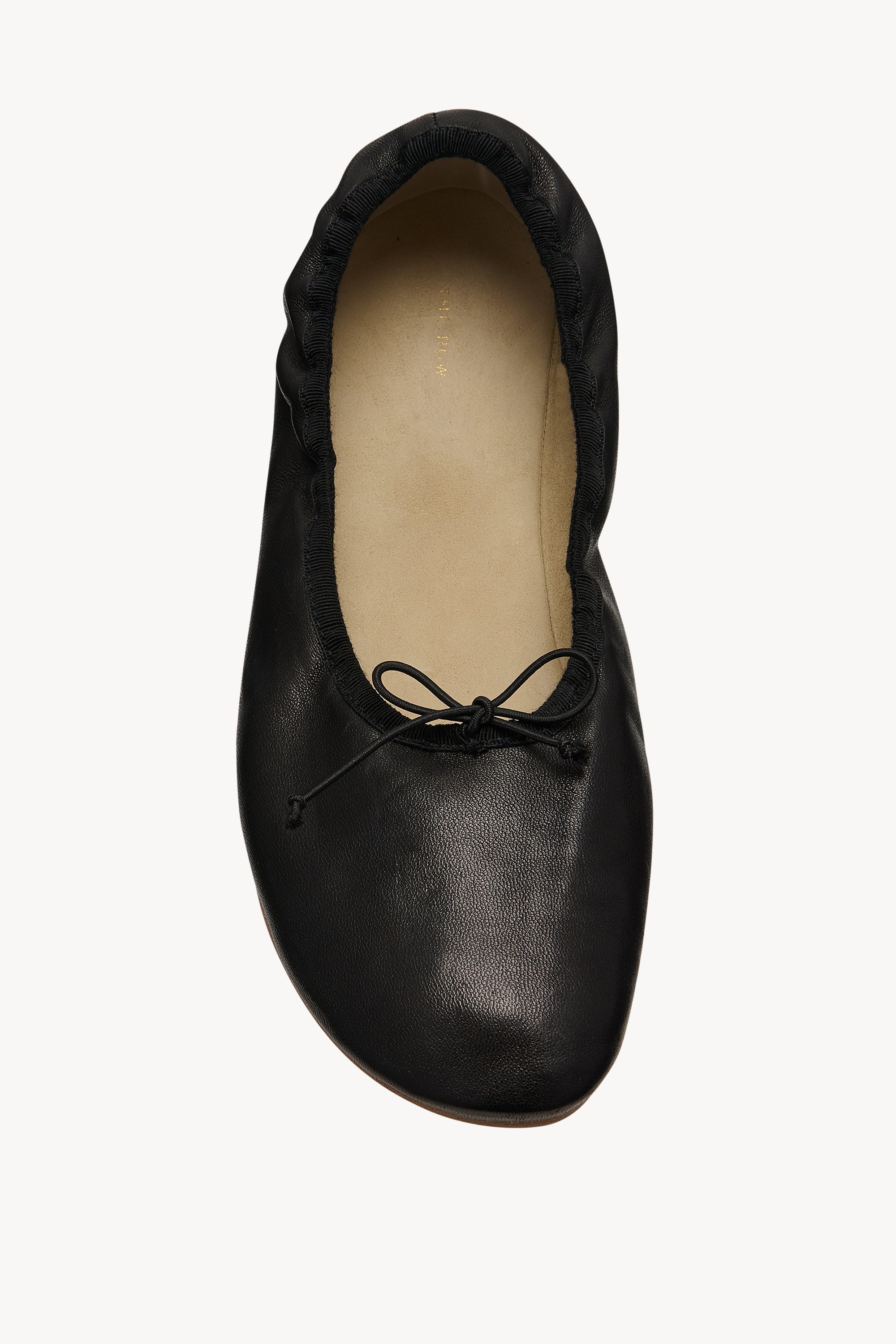 Round Ballet Flat in Leather - 3
