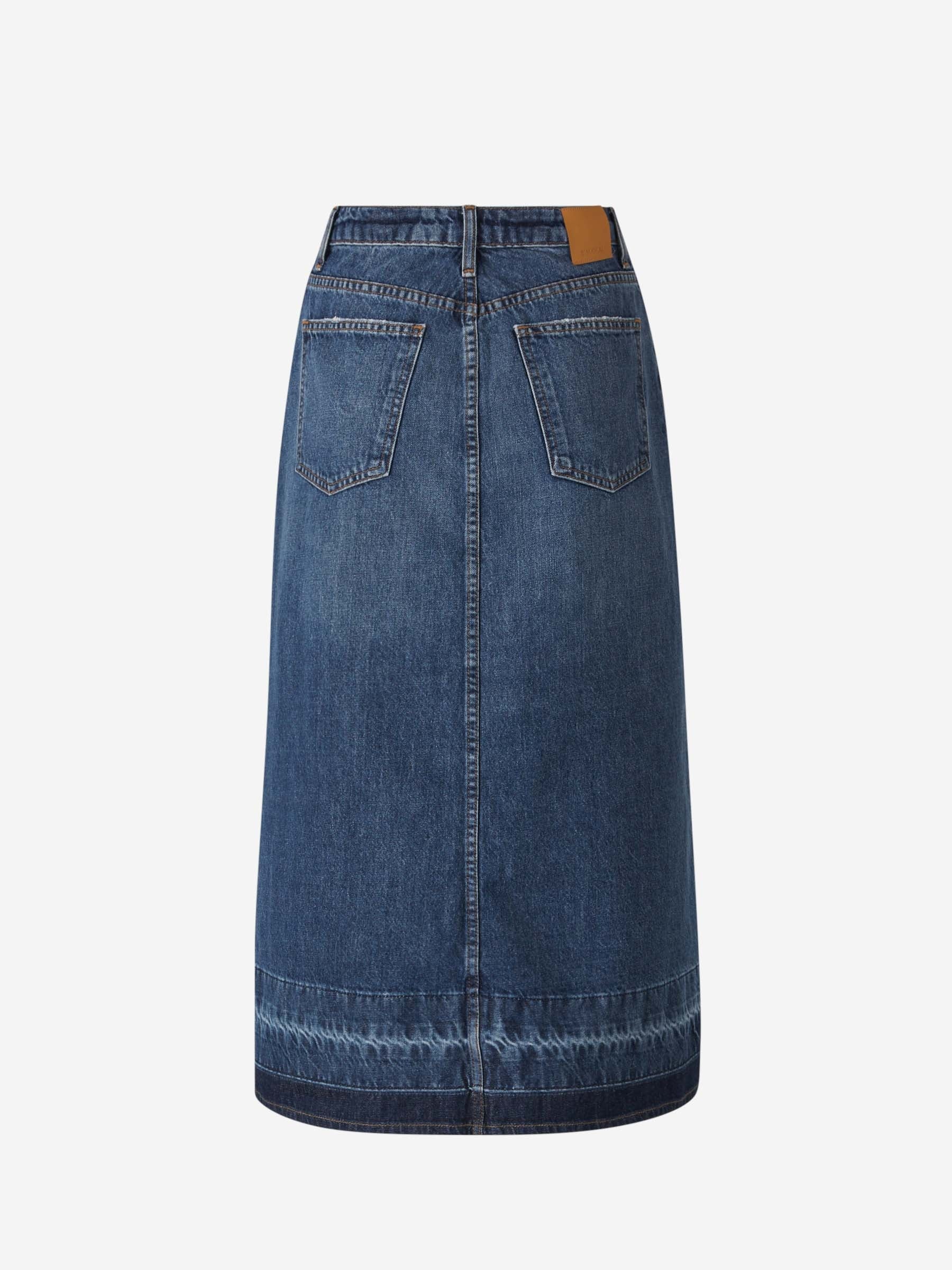 DENIM MIDI SKIRT - 3