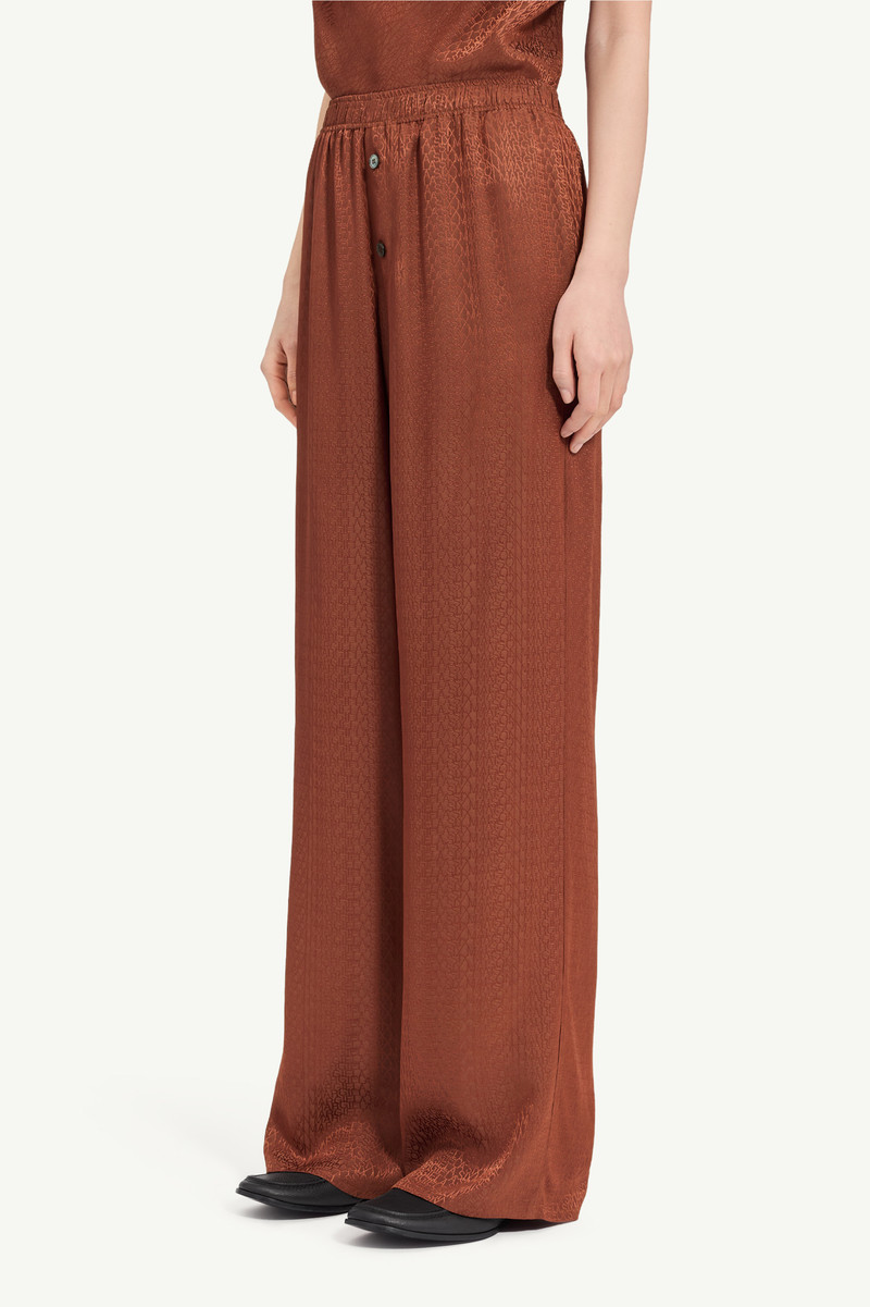 Viscose blend jacquard trousers 4