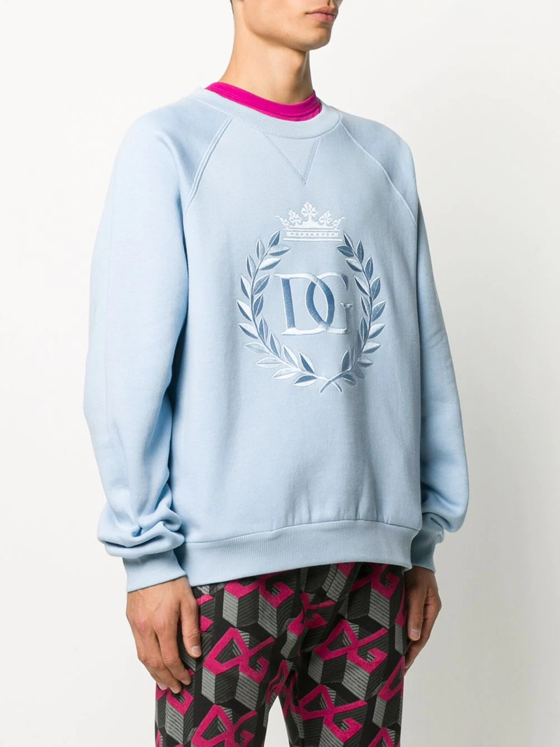 embroidered-logo sweatshirt 3
