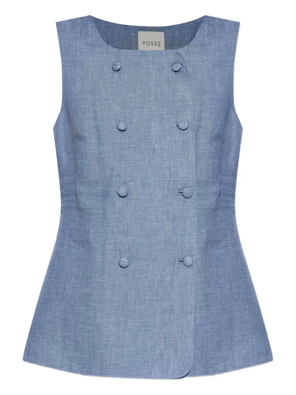 Thea Vest in Steel Blue - 1