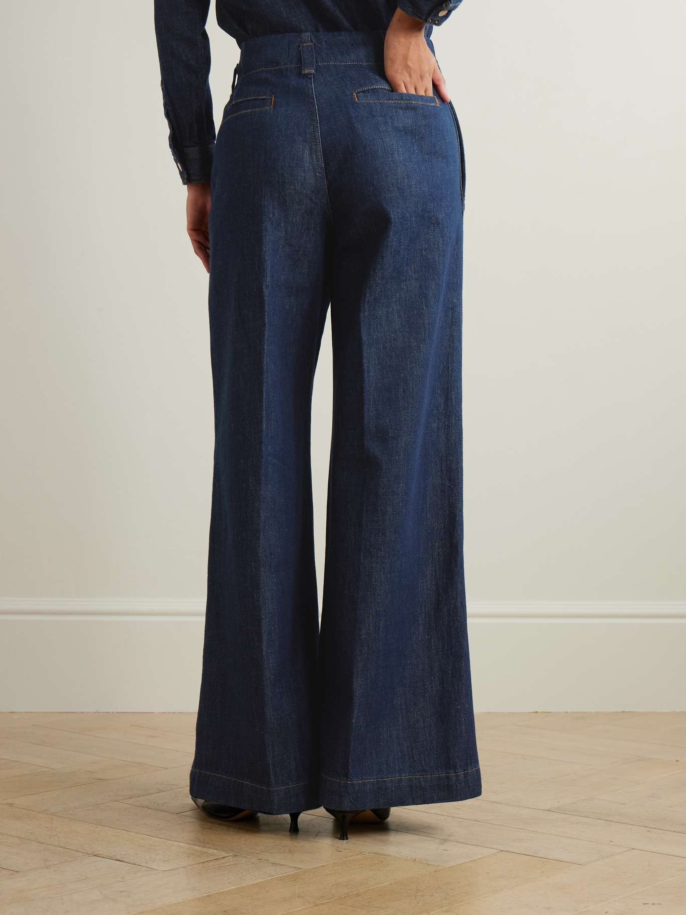 High-rise wide-leg recycled jeans - 4