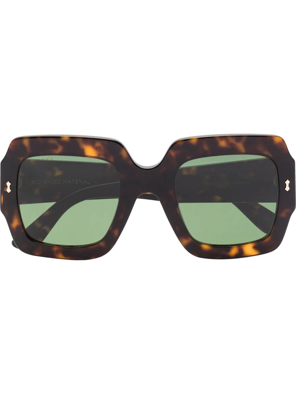 oversized square-frame tortoiseshell sunglasses - 1