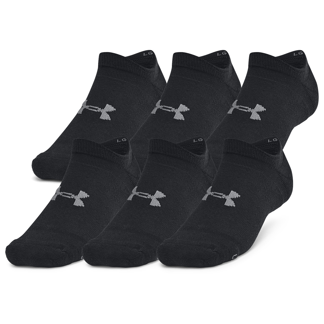 Under Armour Mens Under Armour Essential Cushion 6 Pack No Show Socks - 1