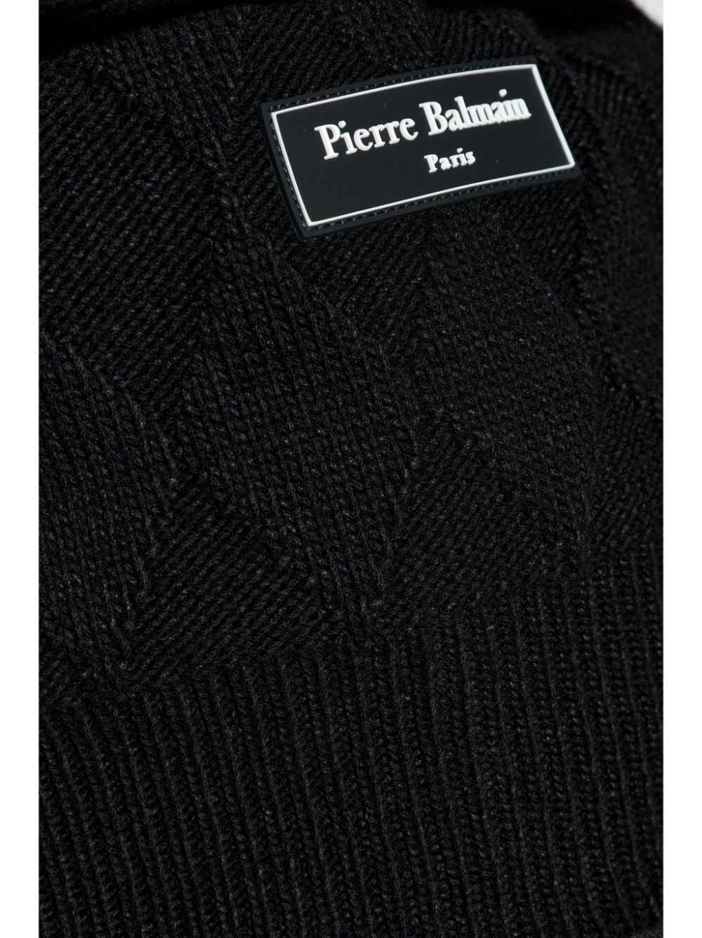 logo-patch wool jumper - 5