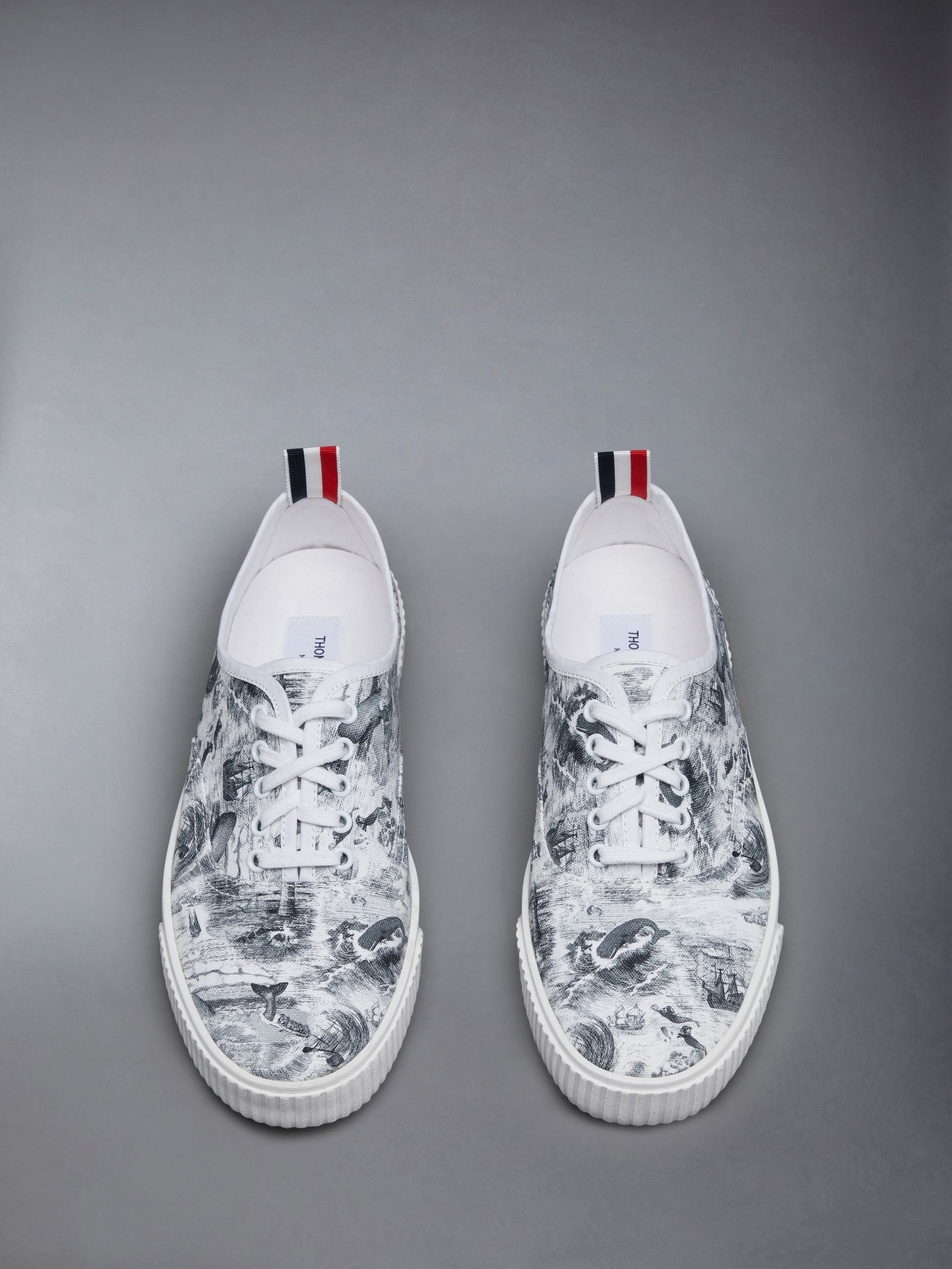 Nautical Toile Canvas Rubber Sole Heritage Trainer - 5