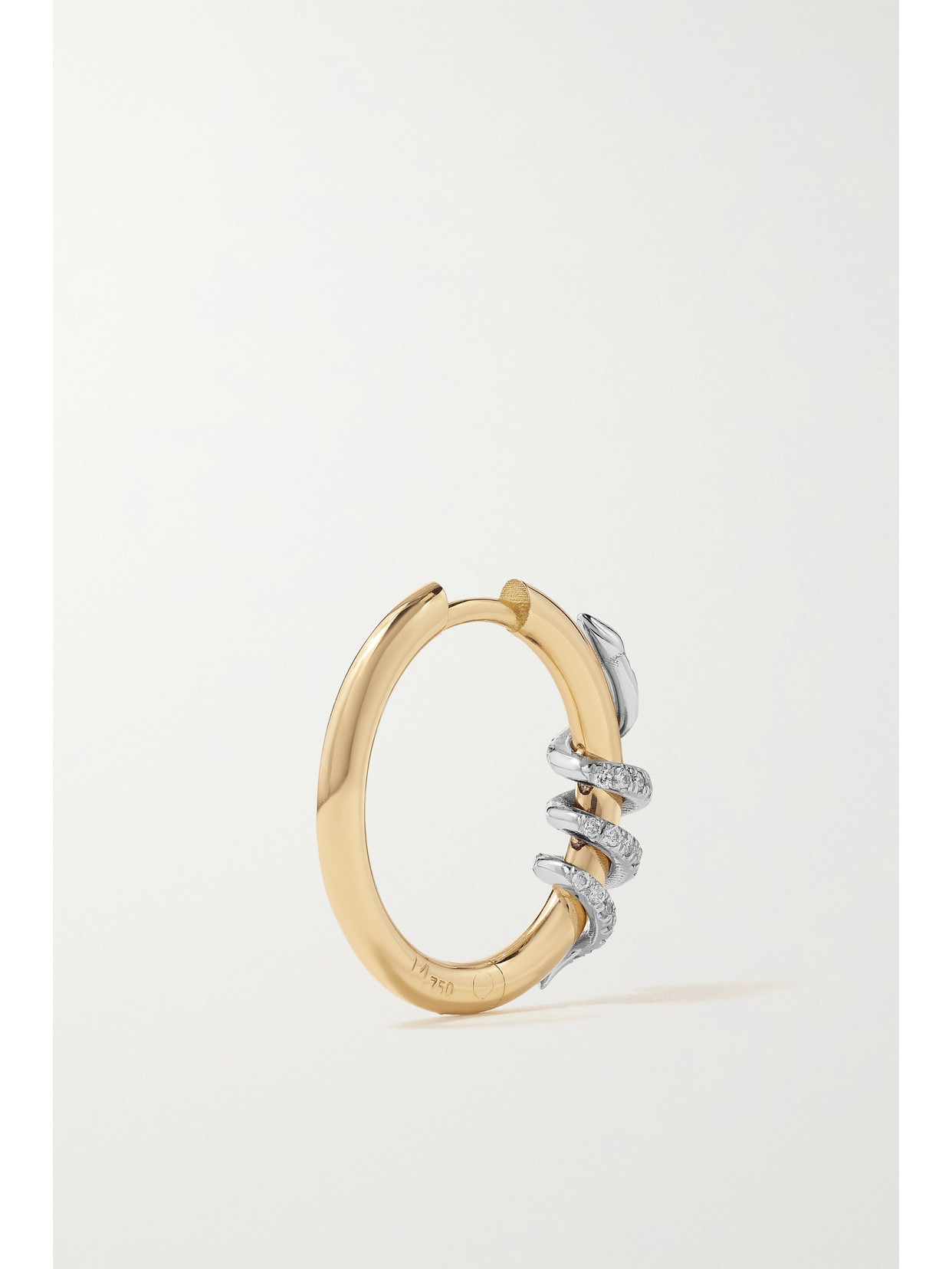 Twisted Boa 18-karat Gold Diamond Hoop Earrings - 4