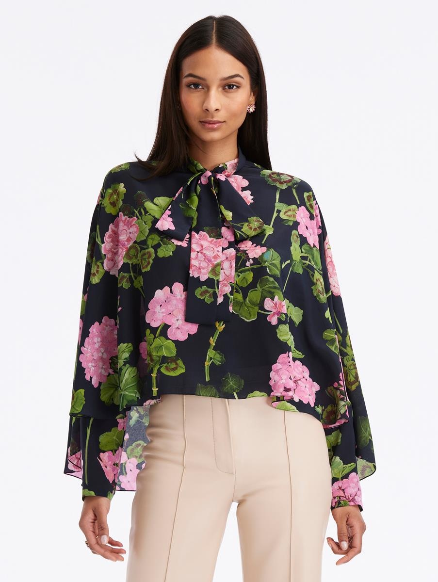 DOLMAN SLEEVE GERANIUM BLOUSE - 1