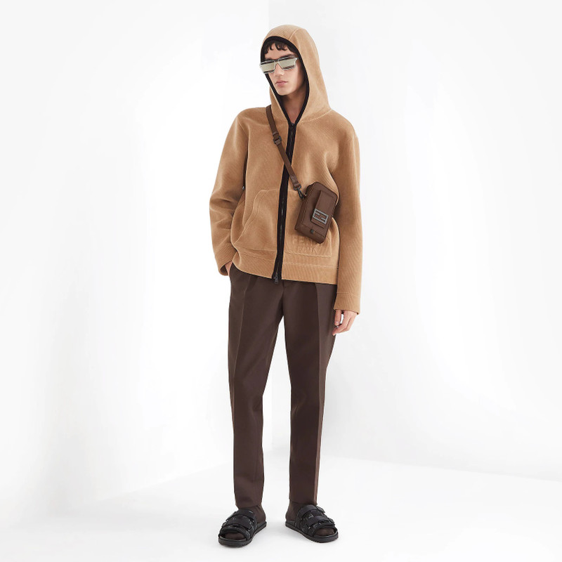 FENDI Brown velvet sweatshirt outlook