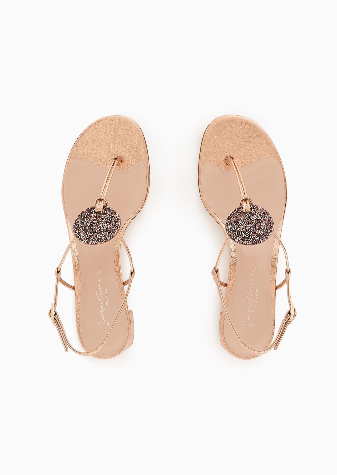 Laminated nappa-leather thong sandals with heels - 3