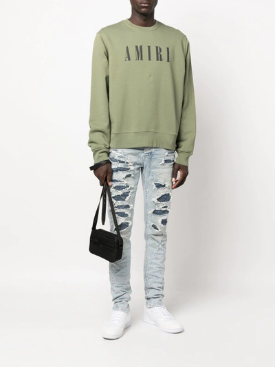 AMIRI logo-print crew neck sweatshirt outlook