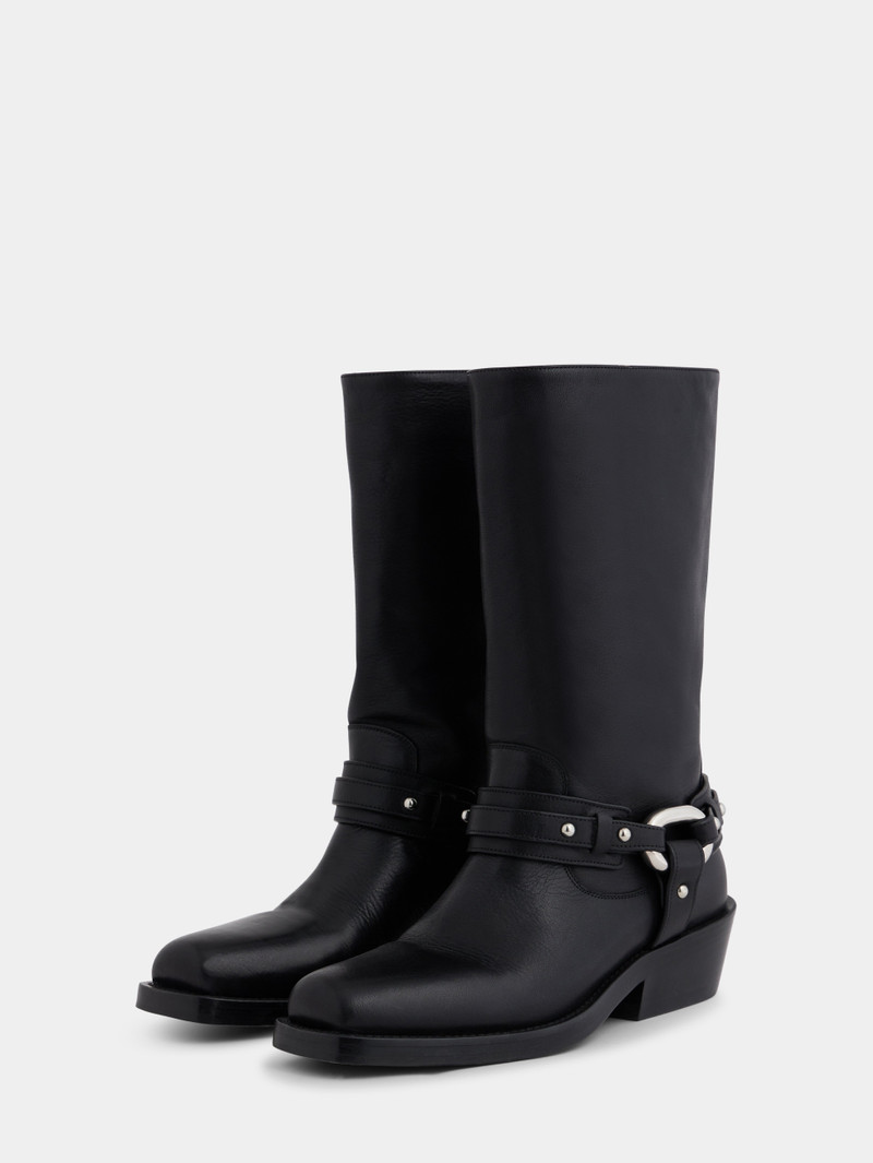 rabanne BIKER BOOTS IN LEATHER outlook