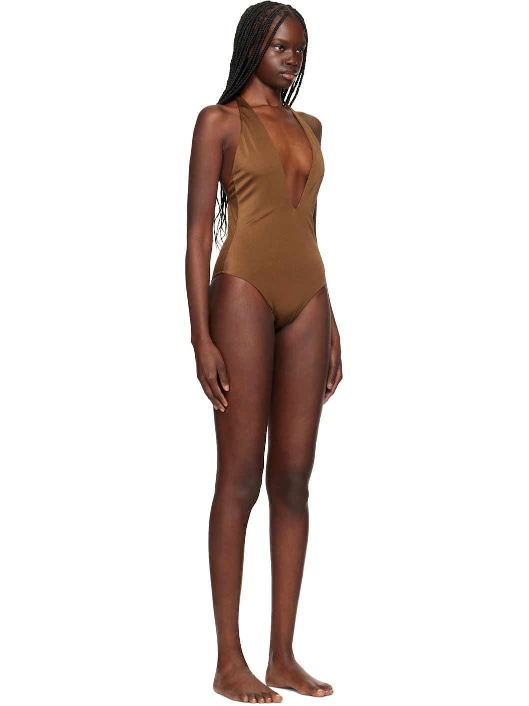 Brown Tex Rodi Modulo Spilla Swimsuit - 2