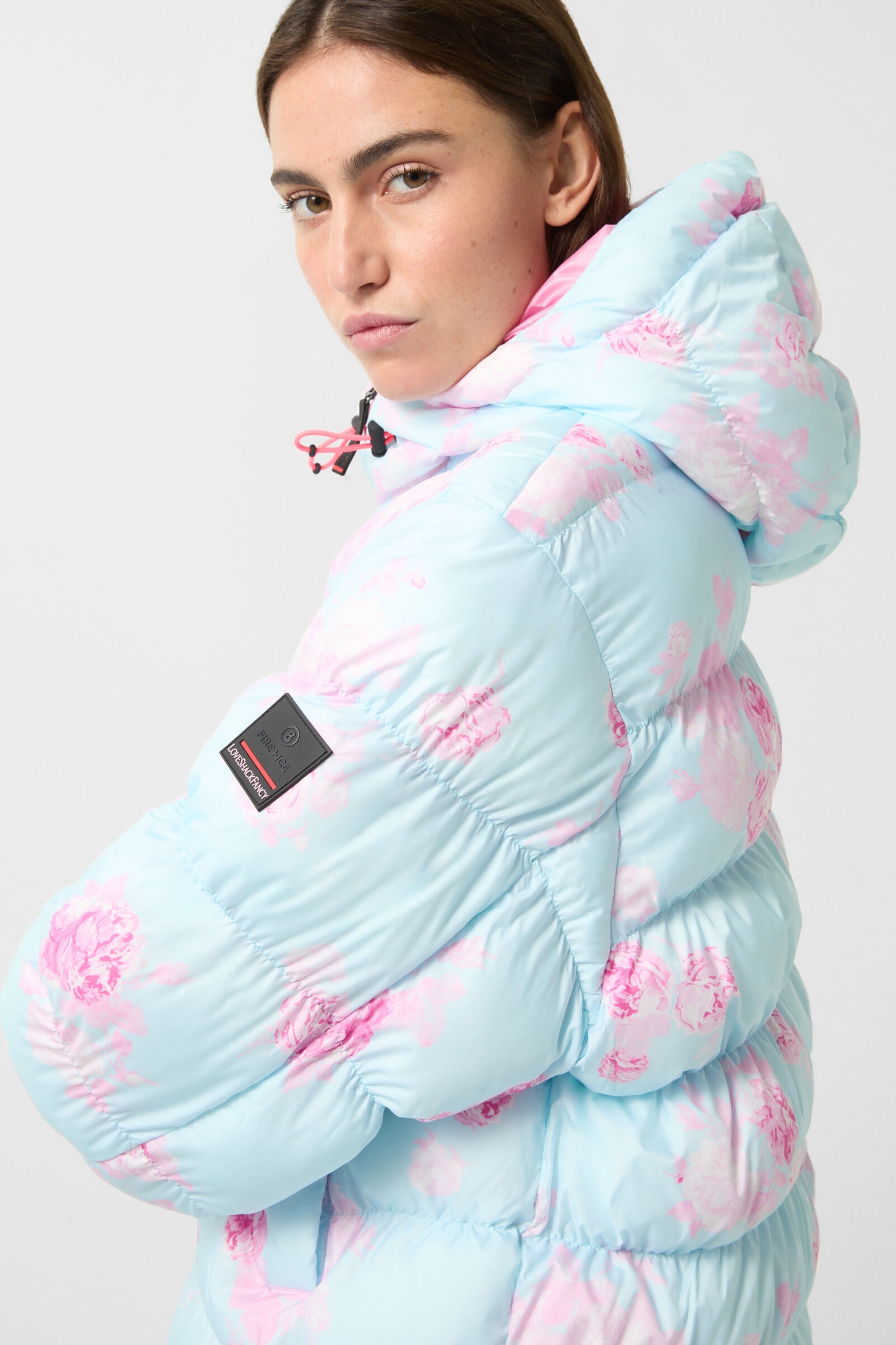 Rosetta Quilted jacket in Light blue/Rose - 4