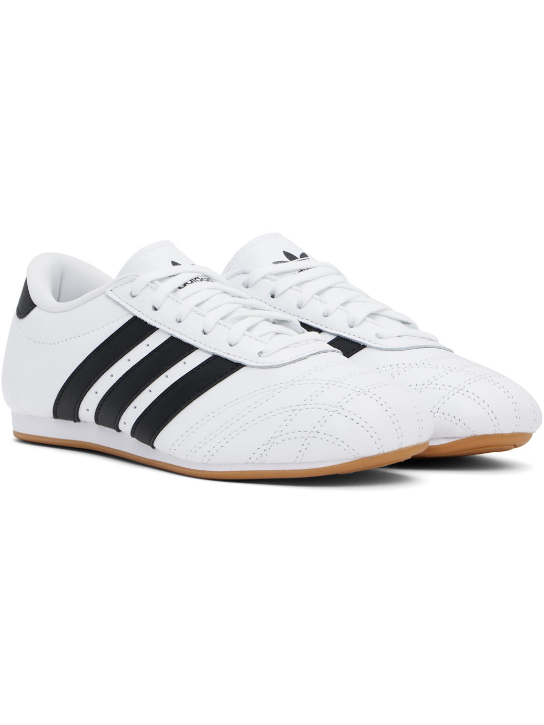 White & Black Taekwondo Lace Sneakers - 4